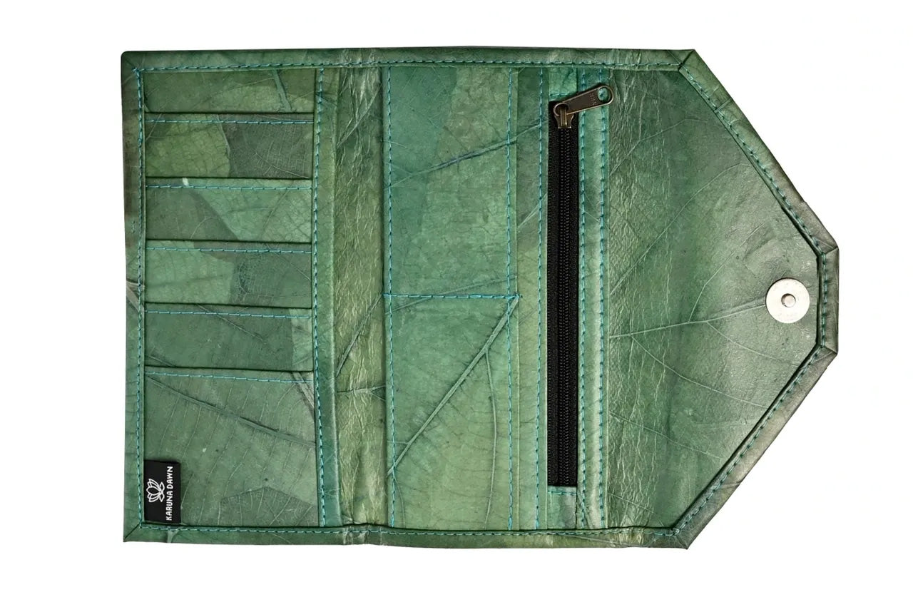 Green Leaf Leather Purse