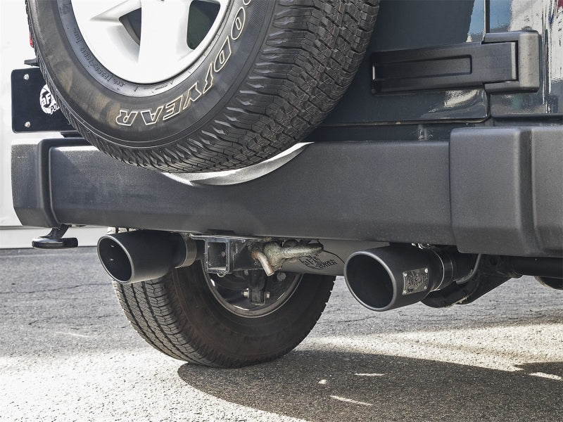aFe Rebel Series  409 SS Axle-Back Exhaust w/ Black Tips 2007+ Je –  Boost Barn