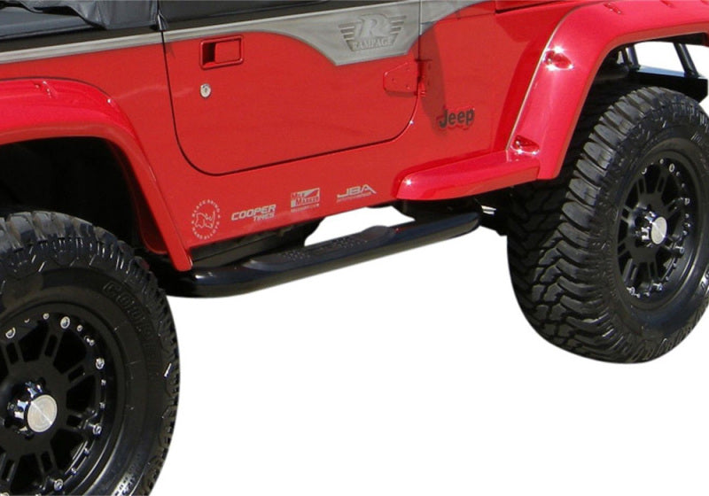 Rampage 1987-1995 Jeep Wrangler(YJ) 3 Inch Round Nerf Bar - Black – Boost  Barn