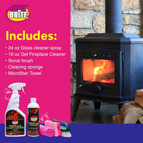 Quick’n Brite Fireplace Glass & Screen Cleaner