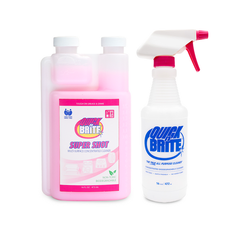 Quick’n Brite Super Shot Liquid Cleaner with Spray Bottle