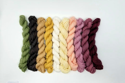 Jade Saphire knitted samples