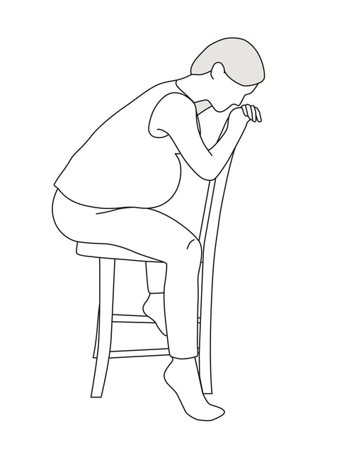 Illustration Sitzende Geburtsposition