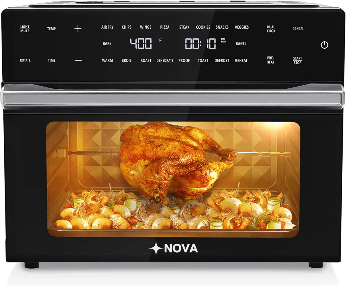 Big Boss 16Qt Glass Air Fryer Oven – Extra Large Air Fryer Halogen Oven  with 50+