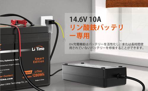 LiTime 12V 50Ah LiFePO4 リン酸鉄リチウムイオンバッテリー 内蔵50A BMS