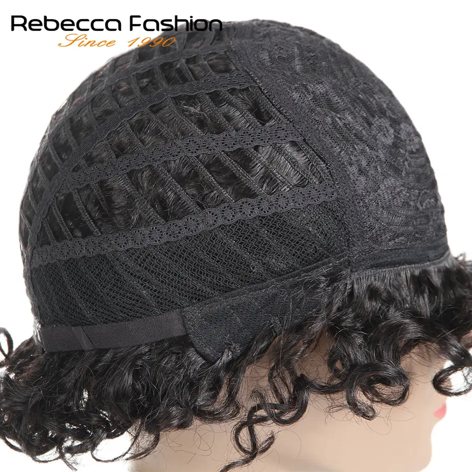 Rebecca Short Loose Curly Wigs For Black Women Brazilian