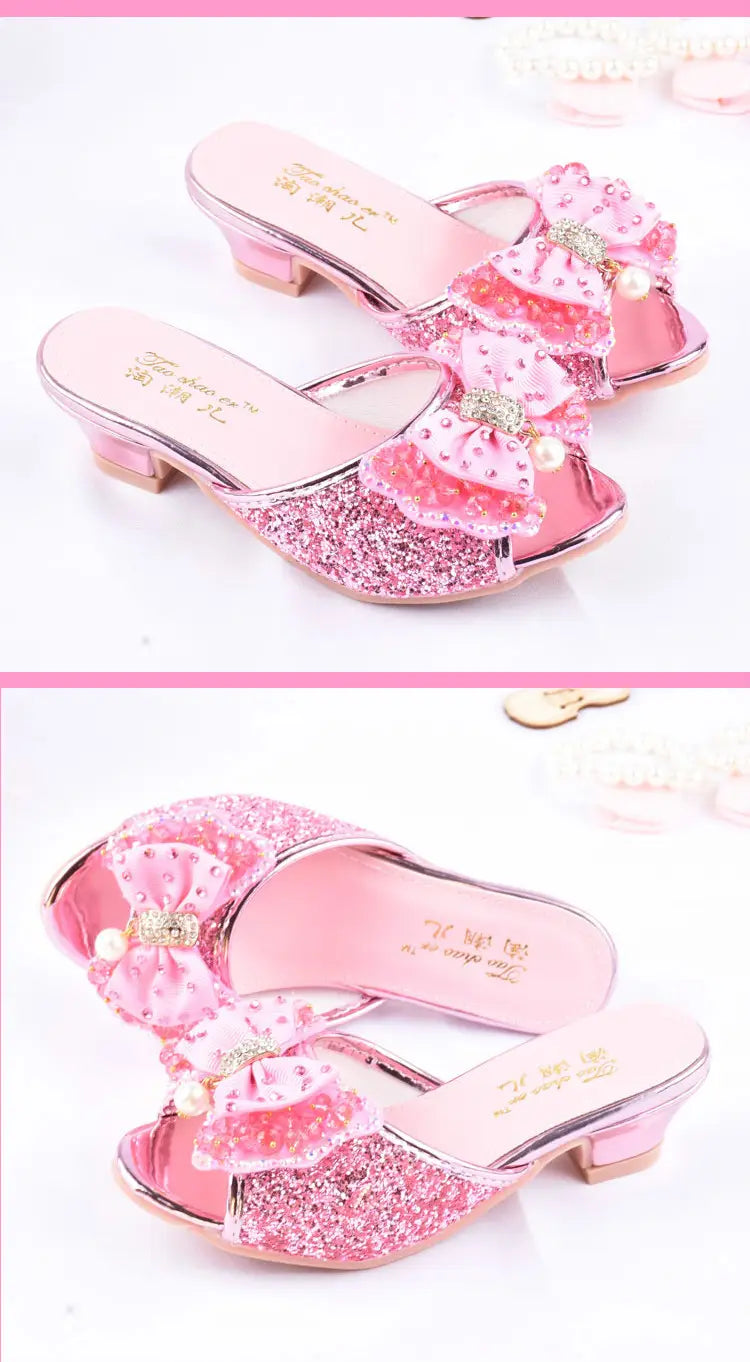 Girls Summer Sandals Slipper Sequined Princesse Children