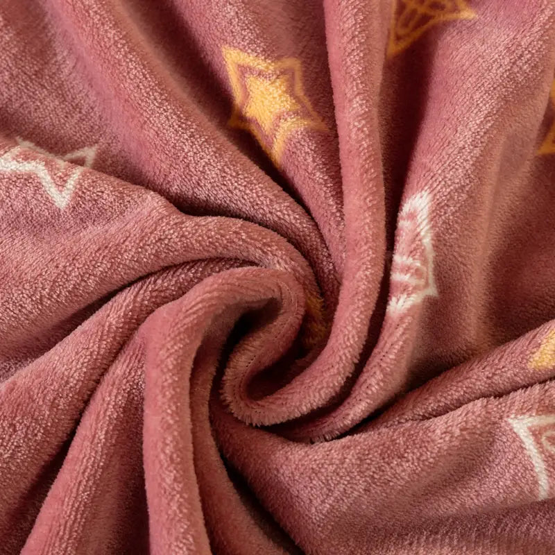 Light luxury pink floral bedding set Microfiber flannel