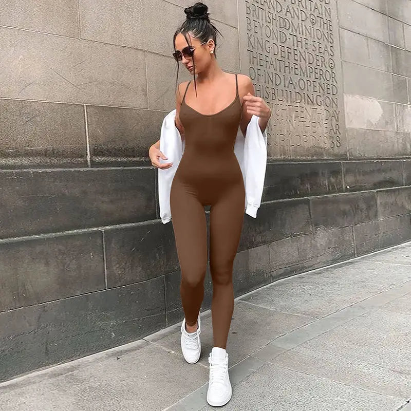 Dulzura strap women long jumpsuit bodycon sexy streetwear