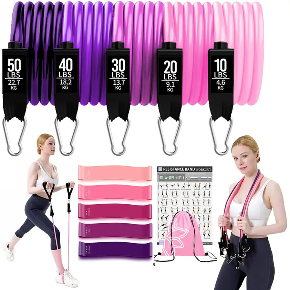 Women Fitness Resistance Loop Bands Set Training Exercise