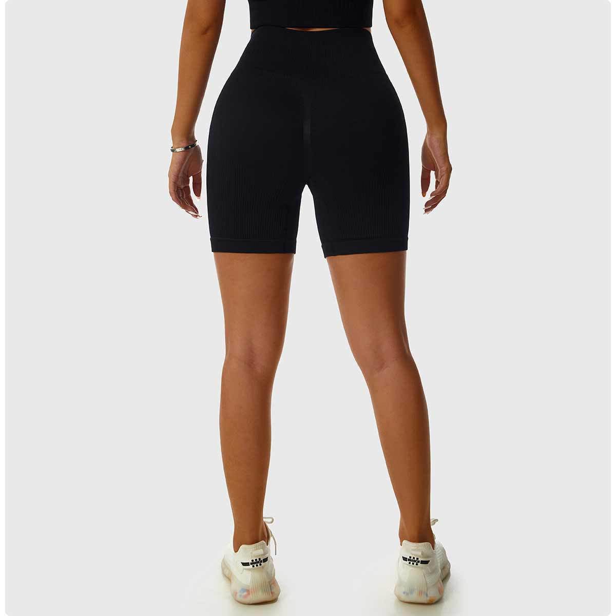 Seamless High Waist Hip Lift Knitted Fitness Shorts