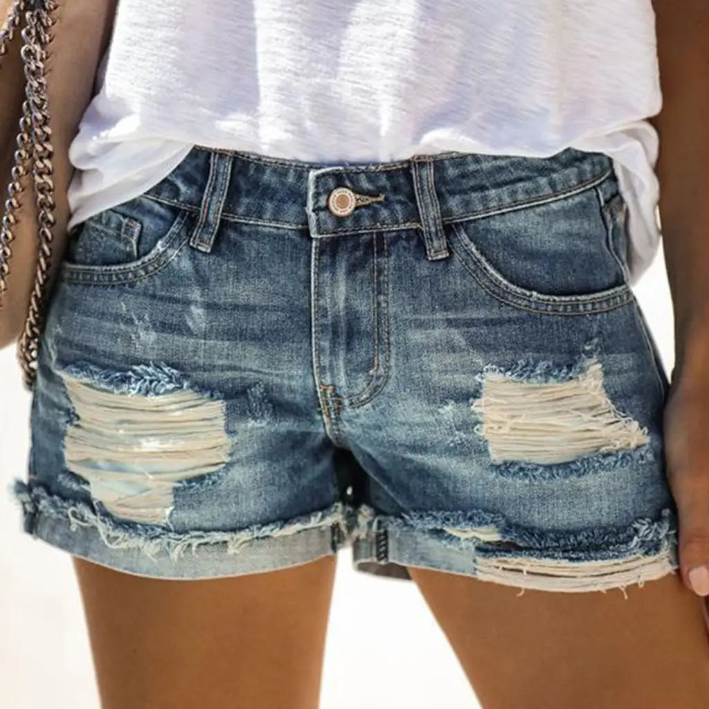 Women Denim Shorts Sexy Lady Mini Retro Shorts Jeans