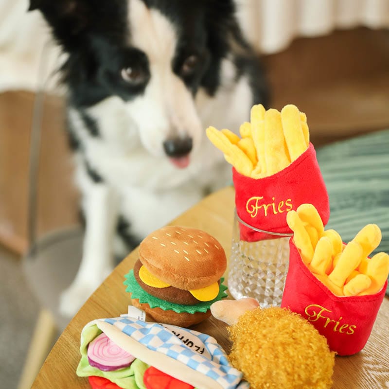 Funny Dog Toys Creative Hambuger Pet Toy Puppy Pet Play Chew