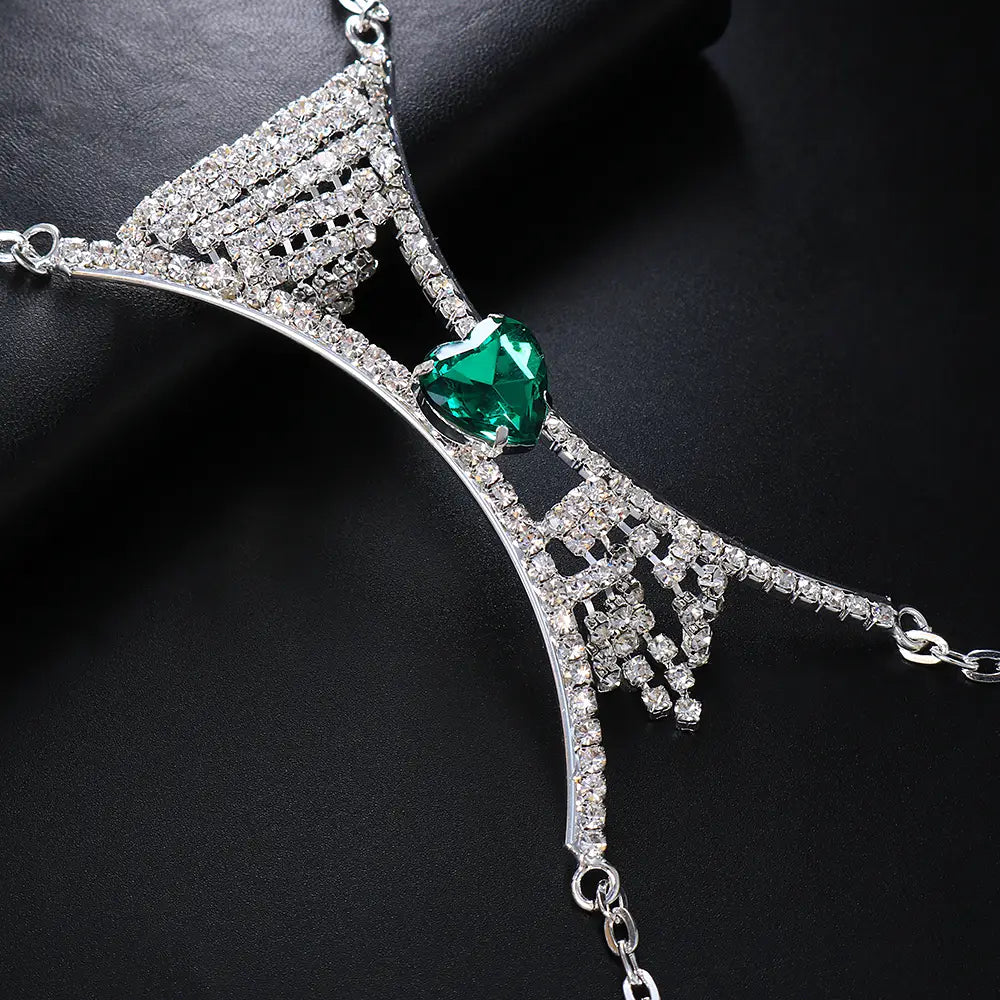 Stonefans Sexy Rhinestone Chest Chain Bikini Harness for
