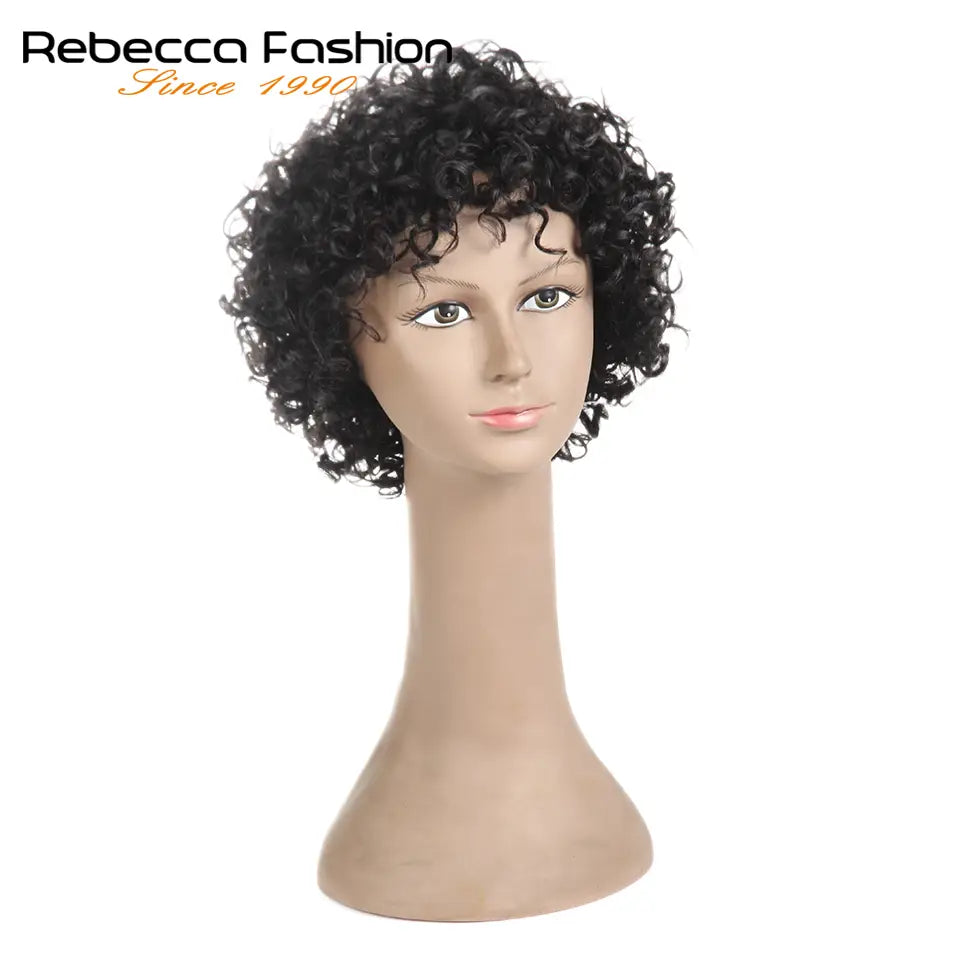 Rebecca Short Loose Curly Wigs For Black Women Brazilian