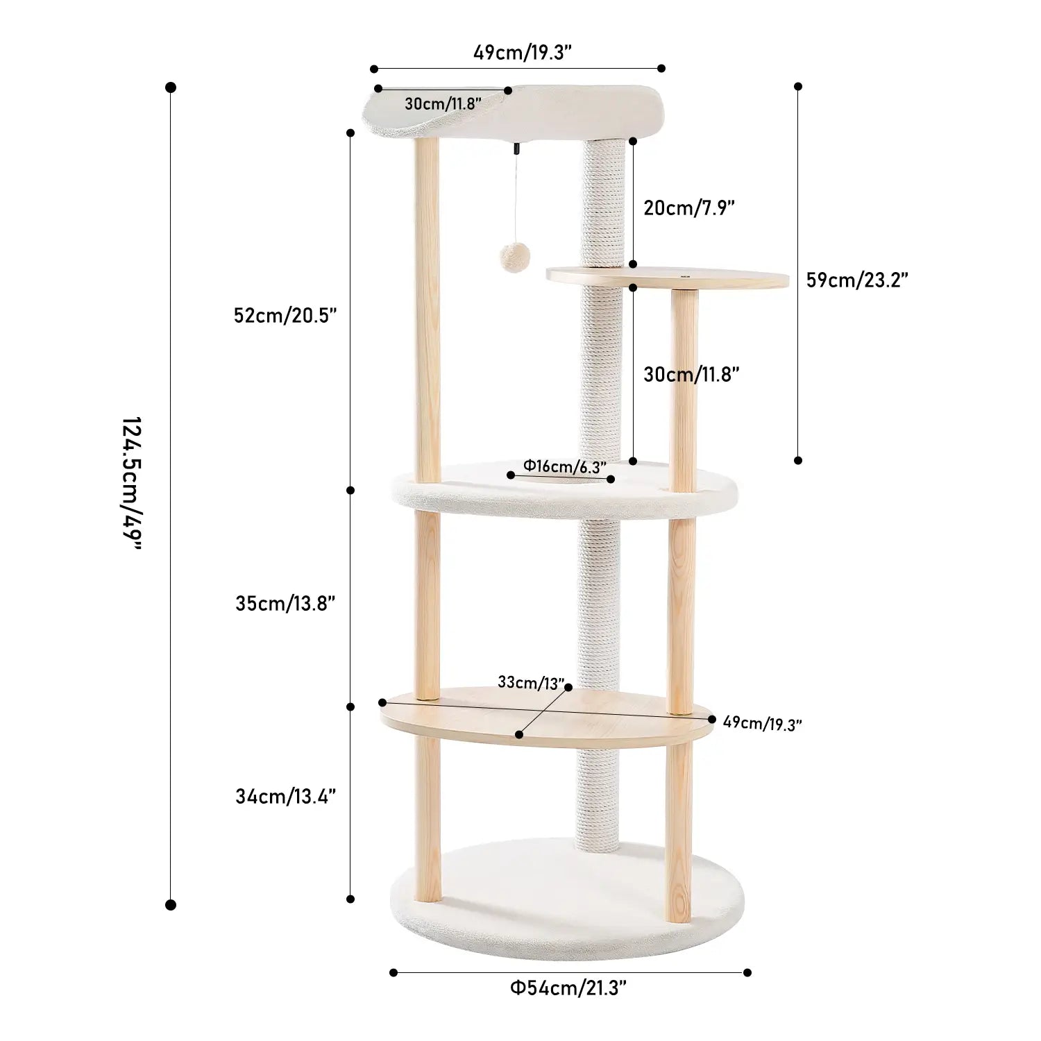 Luxury Cat Tree Large Climbing Frame Multi-Layer Scratching