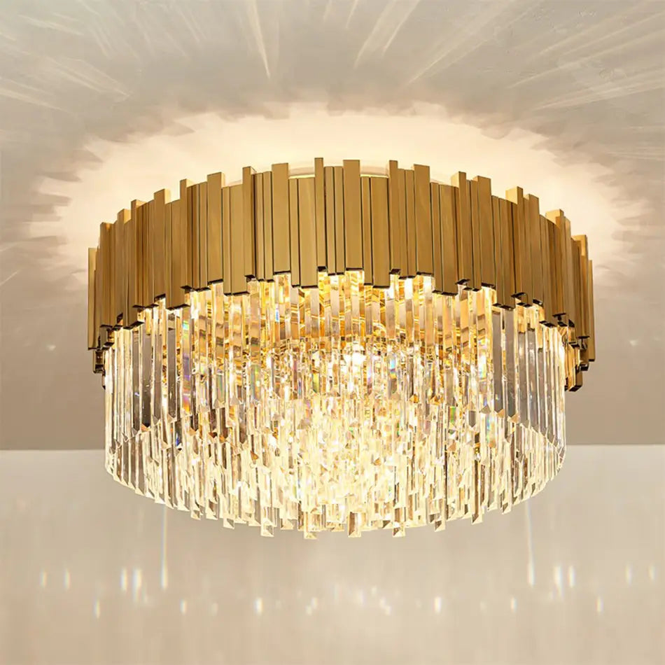 Modern Crystal Ceiling Chandelier For Living Room LED Luxury