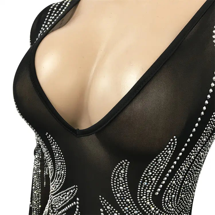Fashion new plus size hot diamond sexy sling wrapped chest