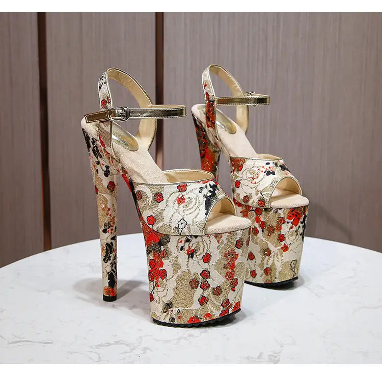 Trendy Summer Women Heel Shoes Sexy Platform Sandals 20 CM