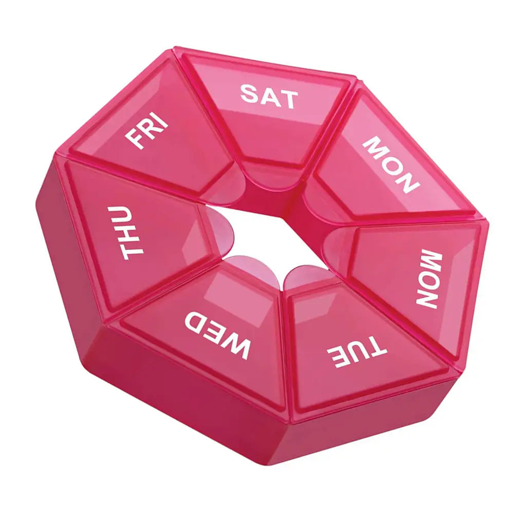 2Pcs/set Pill Case Plastic 7 Days Tablet Candy Box Portable