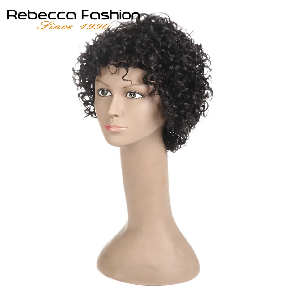 Rebecca Short Loose Curly Wigs For Black Women Brazilian