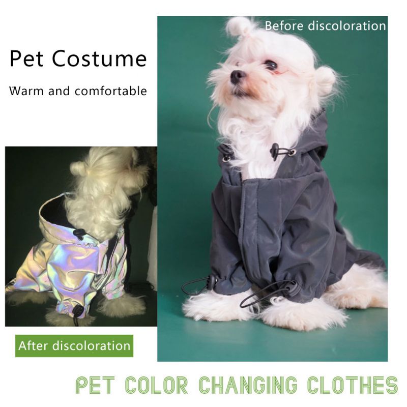 Dog Clothes Flashing Pet Dogs Hoodie For Dog Coat Waterproof