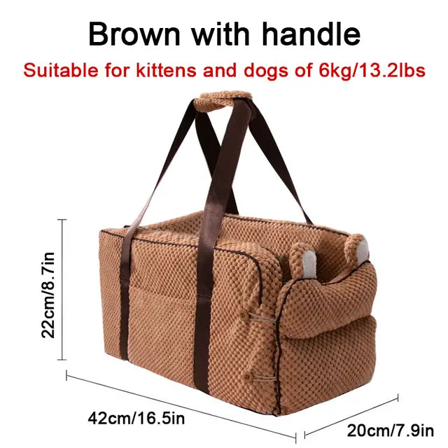 Portable Cat Dog Bed Travel Central Control Car Safety Pet