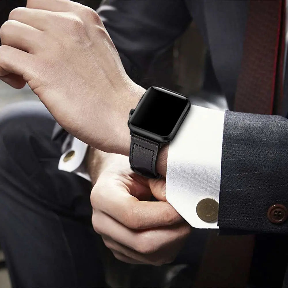 Silicone+Leather Strap for apple watch band 44mm 40mm iwatch