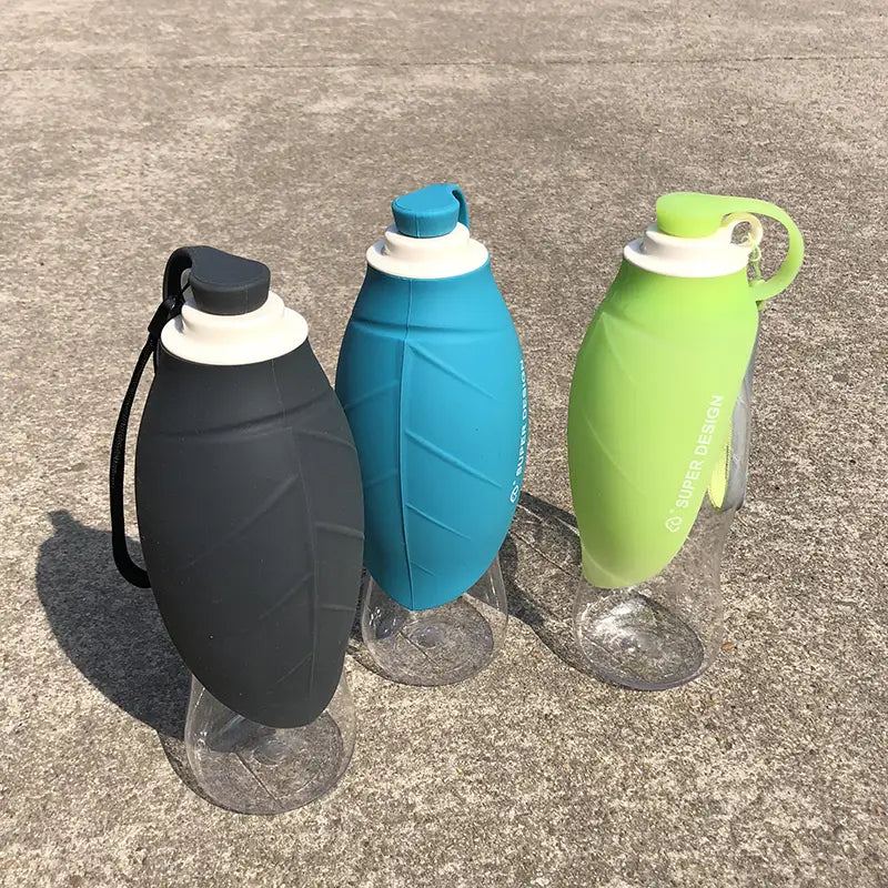 580ml Sport Portable Pet Dog Water Bottle Silicone Travel