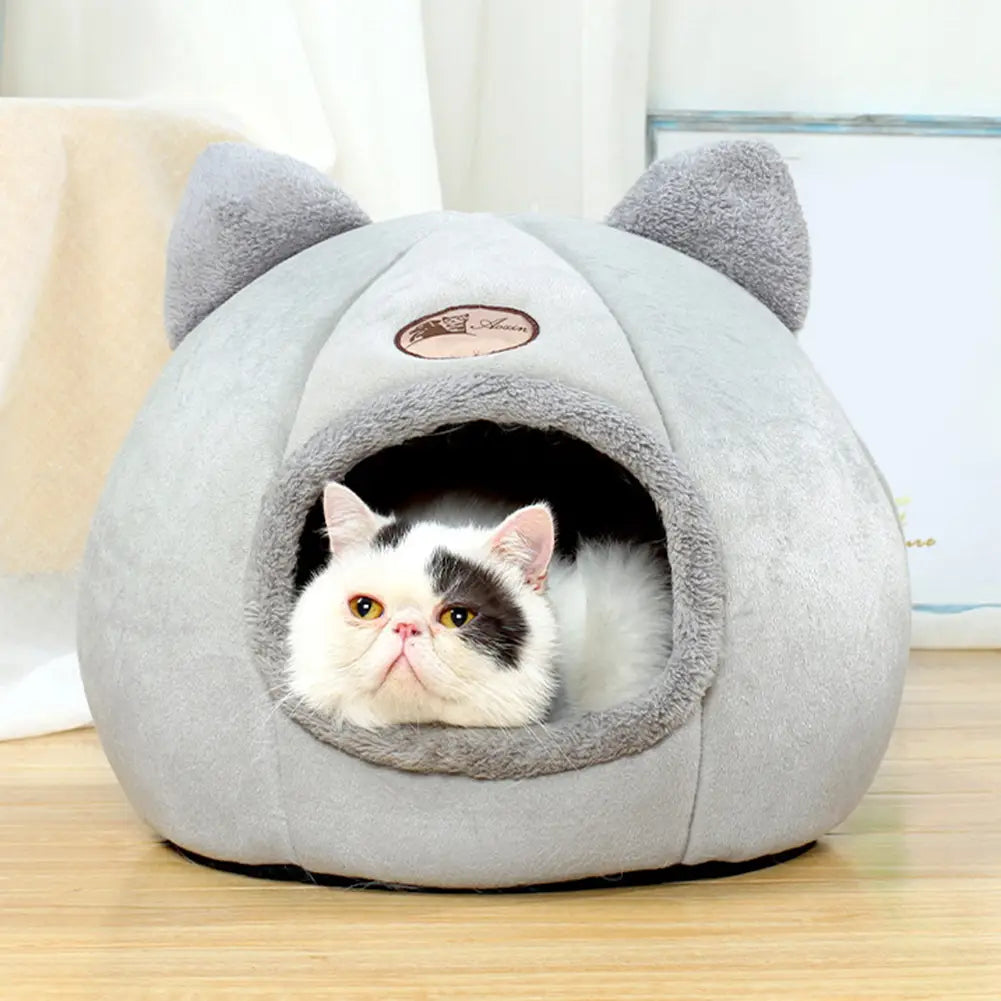 Cat Bed House Warm Deep Sleep Comfort In Winter Little Mat