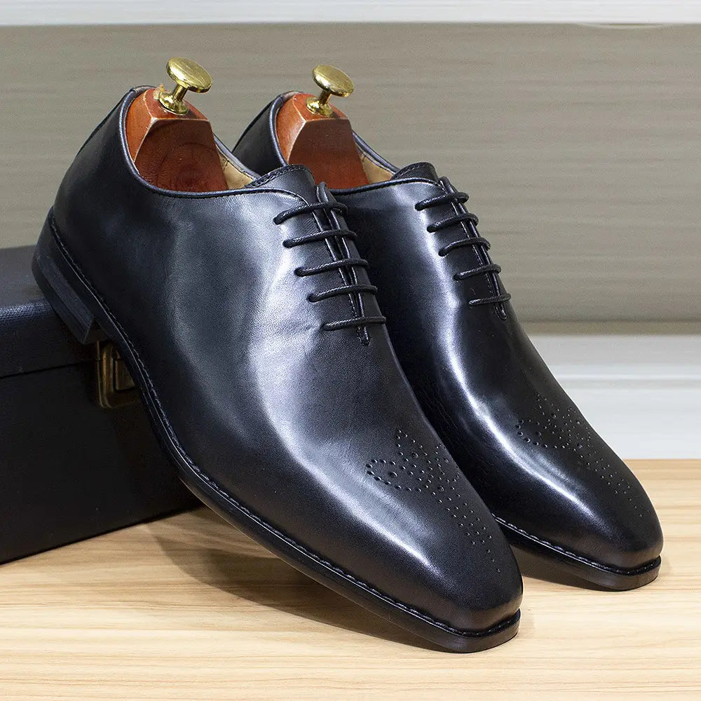 FELIX CHU Classic Mens Oxfords Genuine Cow Leather Whole Cut