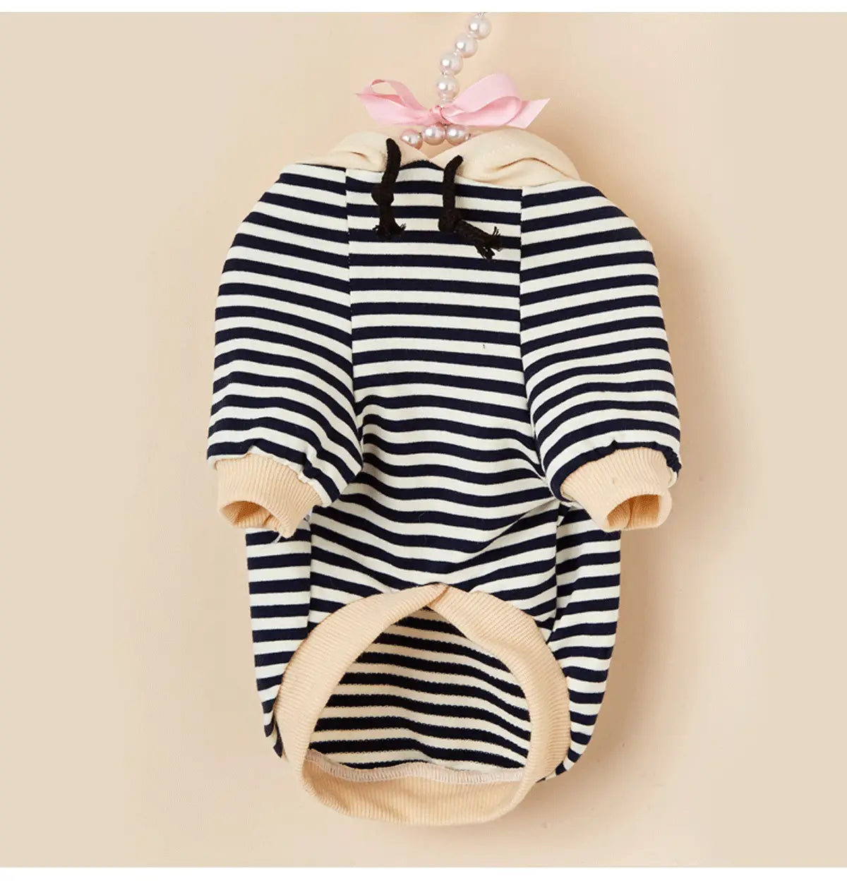 Pet clothes French Bulldog winter warm pet coat stripe