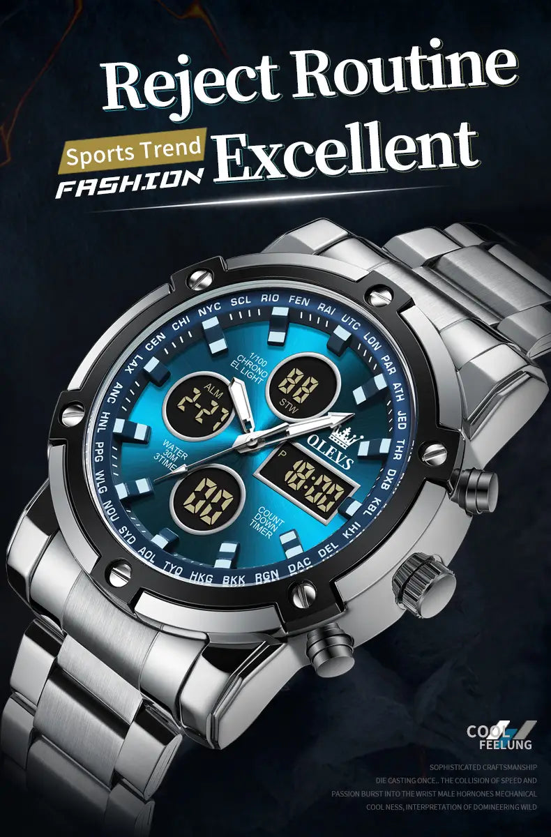 OLEVS Men&#39;s Watches Original Multifunctional Wlectronic