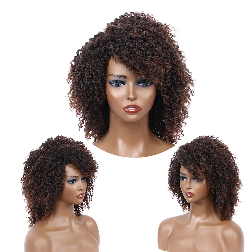 10 Inches Braided Wigs Afro Bob Wig Synthetic DreadLock Wigs