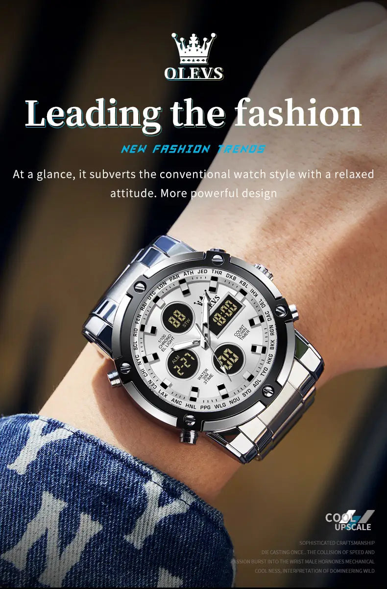 OLEVS Men&#39;s Watches Original Multifunctional Wlectronic