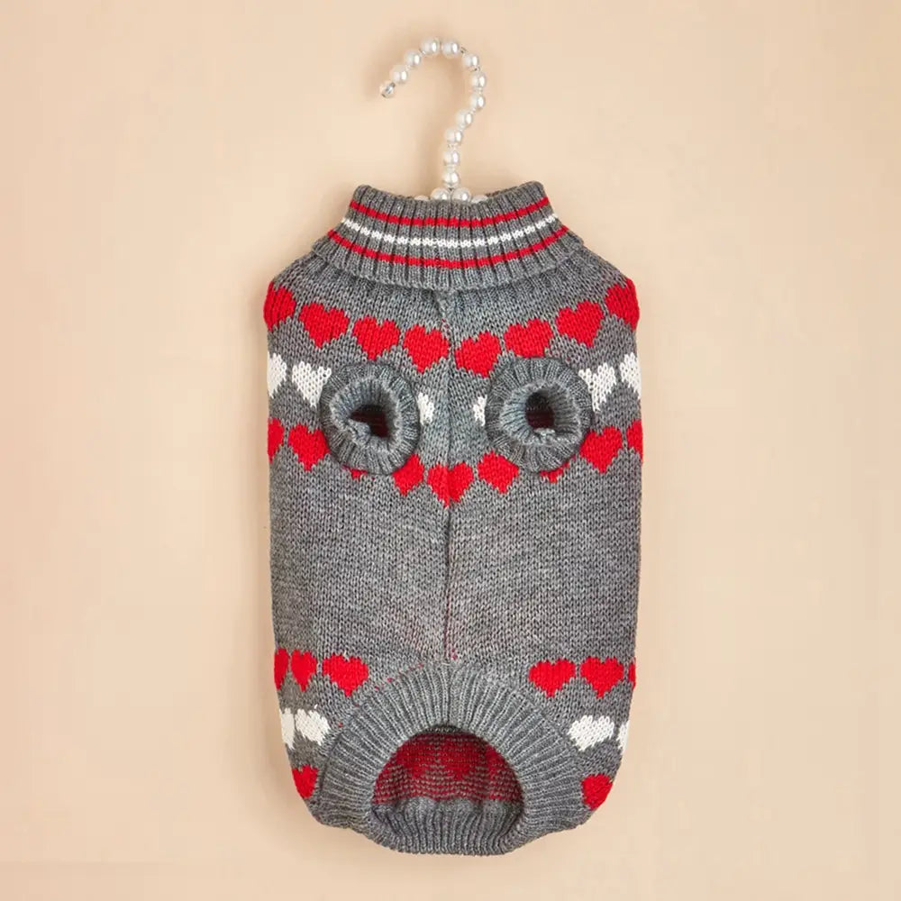 Valentines Day Pet Clothing Winter Warm Dog Coat Cat Sweater