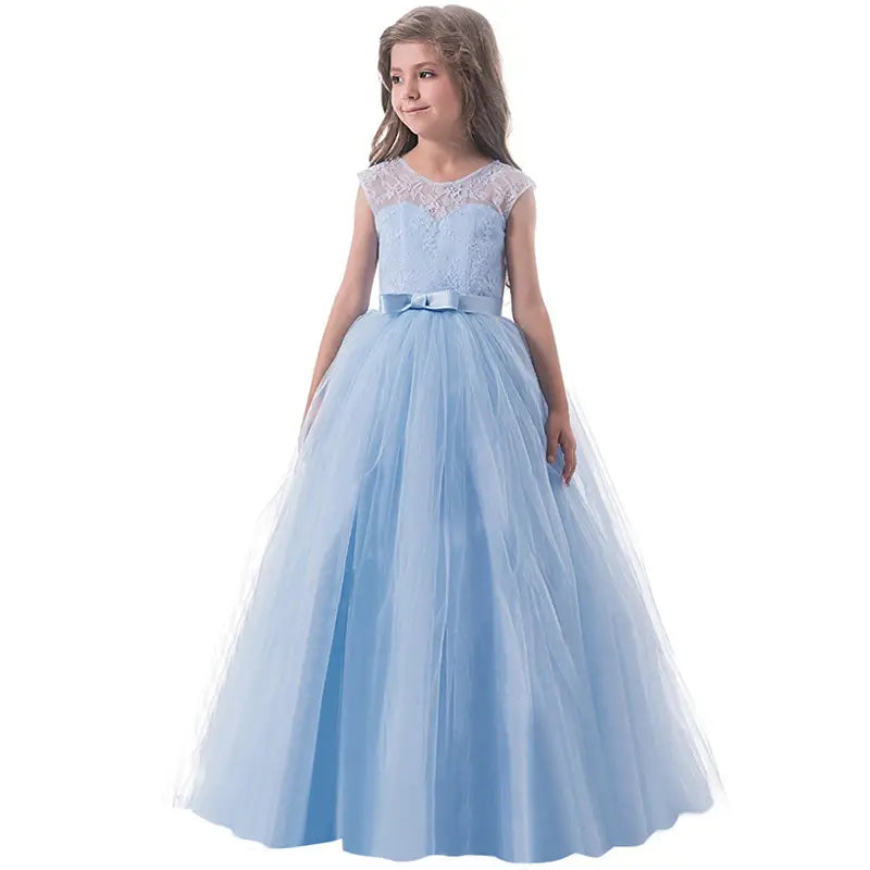 Teen Girl Evening Party Long Dress 5-14Y Girl Formal School
