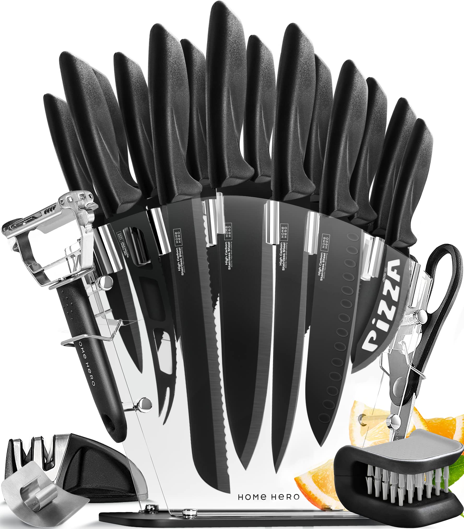 Vos Ceramic Knife Set, Ceramic Knives Set For Kitchen, Ceramic Kitchen  Knives With Peeler, Ceramic Paring Knife 3, 4, 6, Inch Black