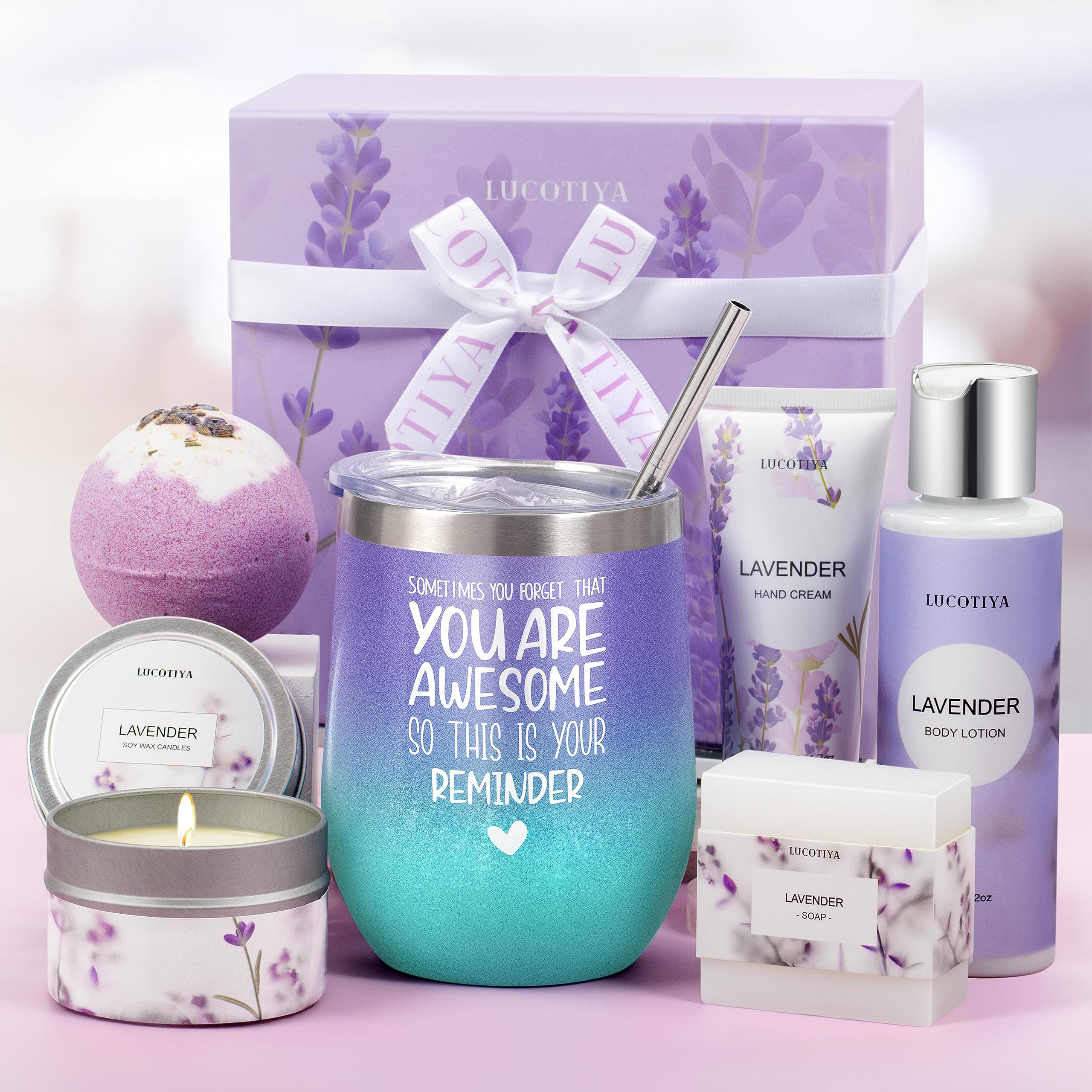 GEMTEND Lavender Scented Candles - Thinking of You Gifts for Women