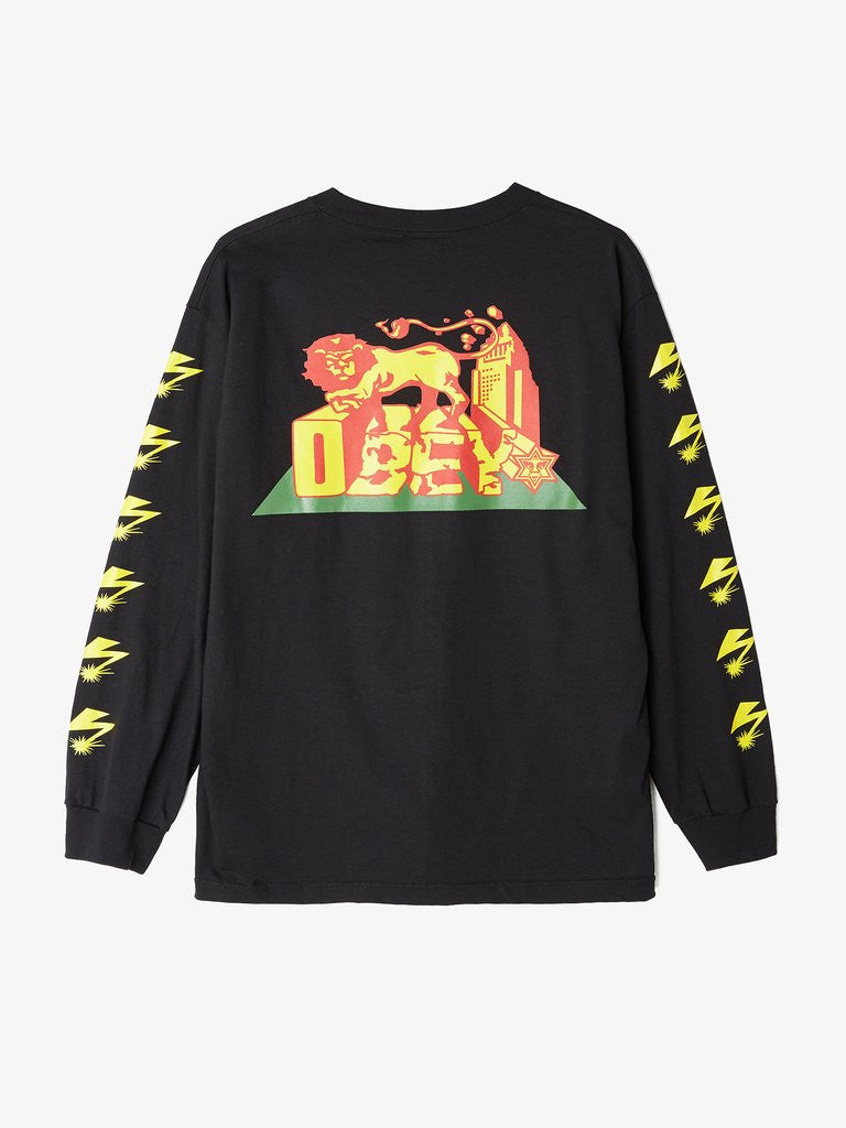 OBEY - Bad Brains Conquering Lion Men's L/S Shirt, Black – The Giant Peach