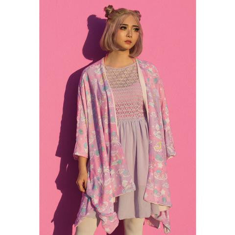 JapanLA - Little Twin Stars Dreamy Unicorn Kimono, Pink- O/S – The