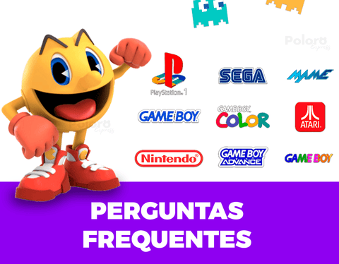 Videogame Retrô Pollo® 4000 Jogos + 2 controles de brinde (Resolução 4