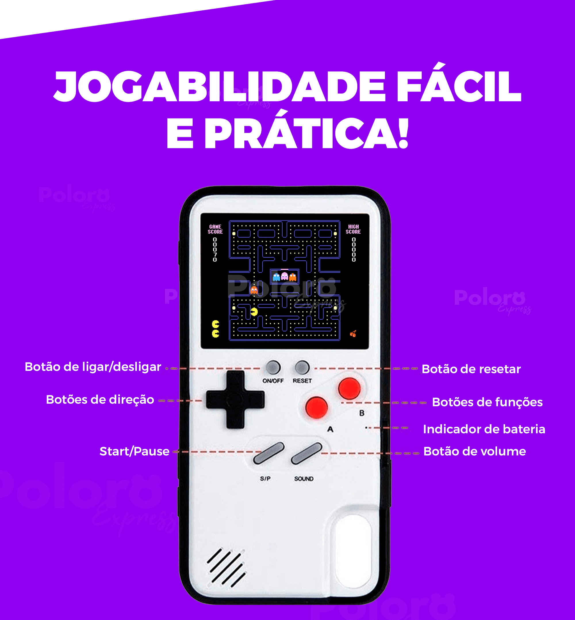 Capa de Iphone RetroCase™  Mais de 30 Jogos Nostálgicos + Brinde