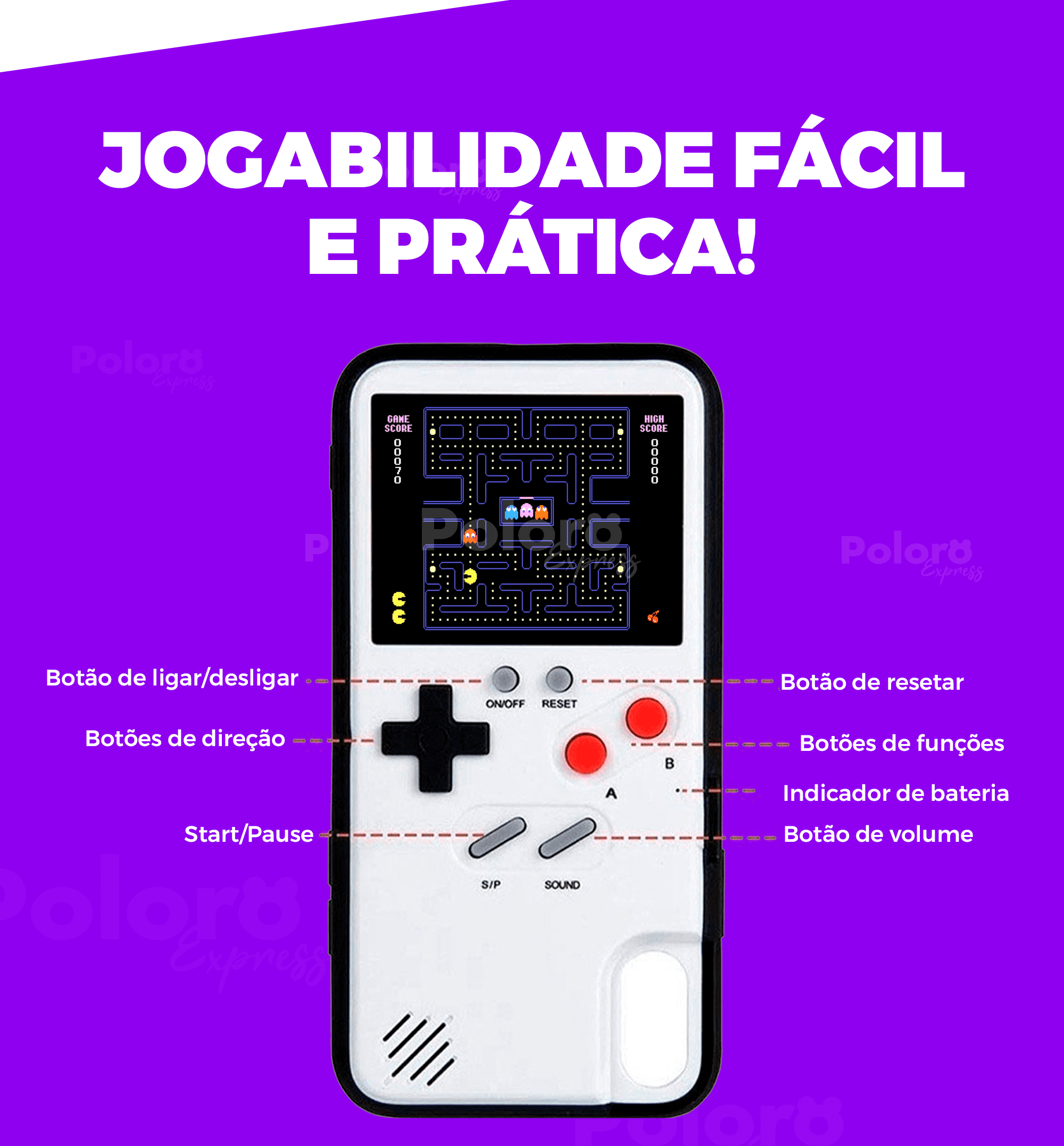 Capa de console de jogos para iPhone, Capa protetora retrô LucBuy