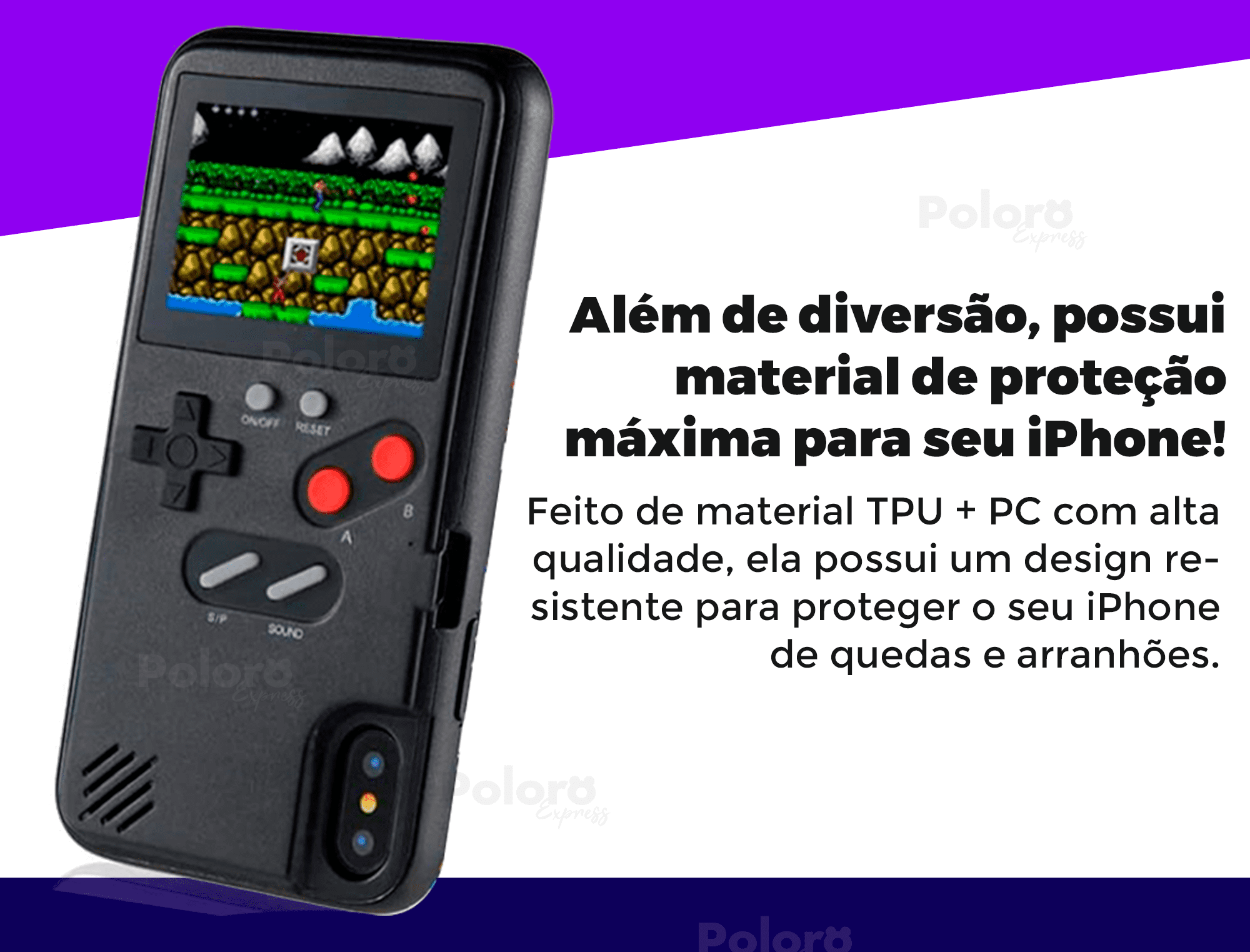 Capa de Iphone RetroCase™  Mais de 30 Jogos Nostálgicos + Brinde