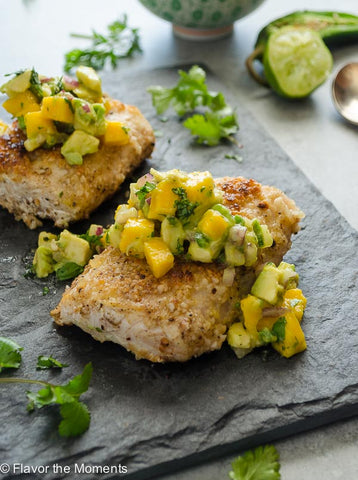 Macadamia Crusted Mahi Mahi made with Thrive™ Culinary Cardio Oil