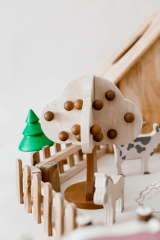 Wooden Fruit Trees Toy in Wooden Farm set - Learning Island