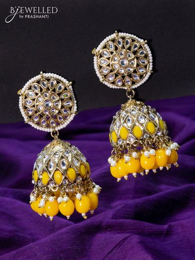 JEWELOPIA Golden Jhumki Earrings 22k Gold Plated Jhumka For Women  Girls   Amazonin Fashion