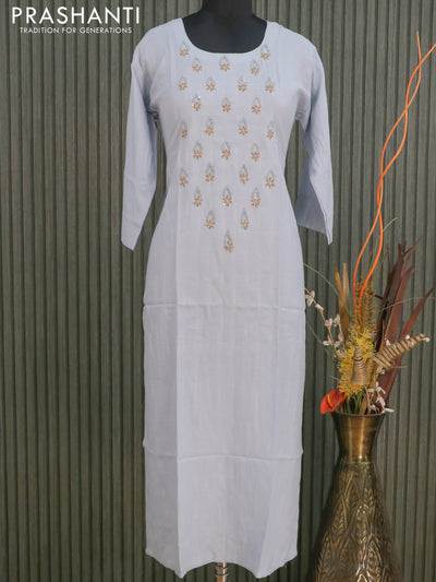 Medium And Large White And Orange Ladies Neck Designer Kurti at Rs 699 in  Agra