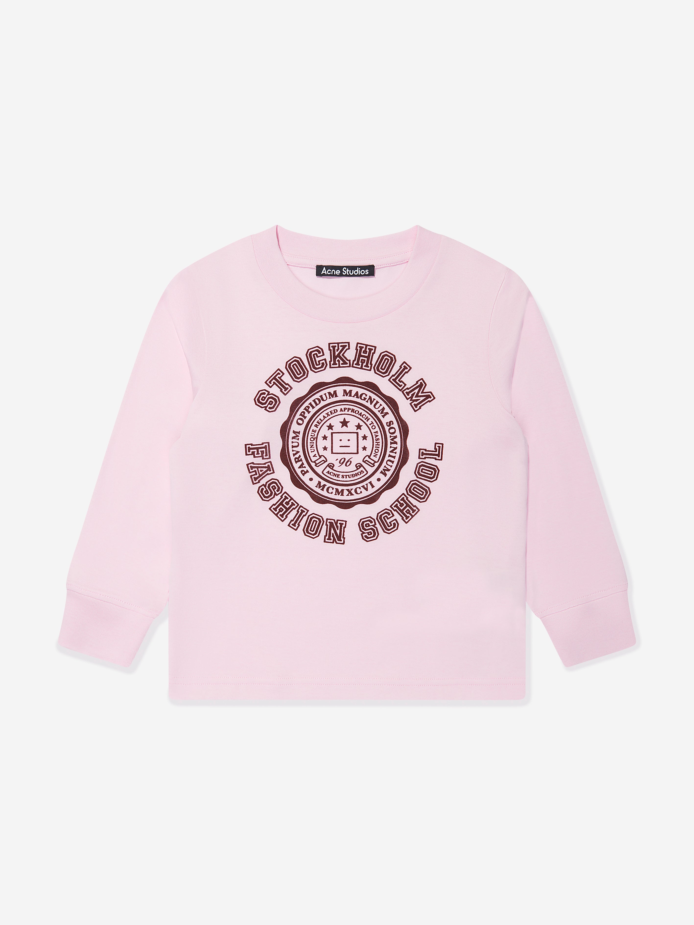 Acne Studios Kids Varsity Sweatshirt In Pink